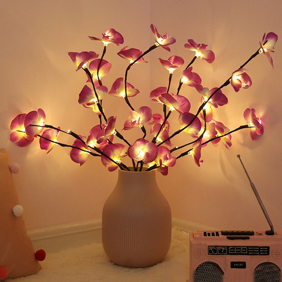 20 led kerstsimulatie orchideeëntak licht vaasvuller wilgentak feeërieke licht hotel koffie bloemen tafeldecoratie lamp