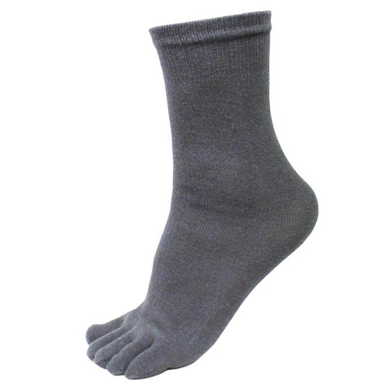 5 Pairs/Lot Solid White Black Gray Men Toe Socks Bamboo Fiber Male Summer Winter Cotton Socks Five/5 Finger Socks