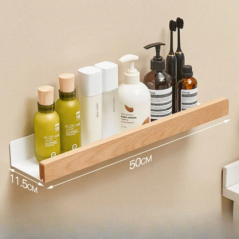 Badezimmer-Handtuchhalter aus Holz, Badregal-einstellen, Dusch-Organizer-Regal, Zauberstab-Badewannenregal aus Holz, Eckregal für Waschraum, Haartrocknerhalter: Schokolade