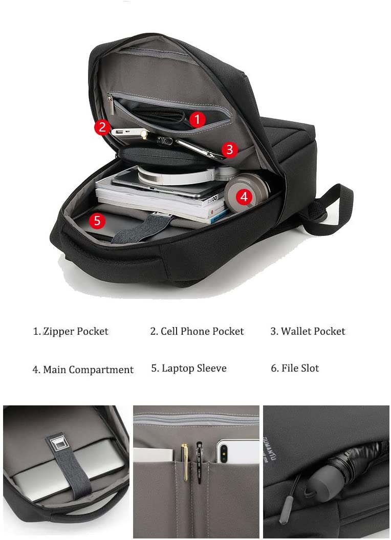 Men Business Travel Backpack Multifunction USB Charging 15.6 Inch Laptop Backpacks for Teenage Male Waterproof Backpack 2076