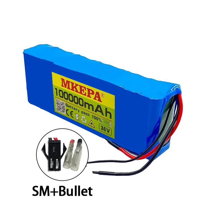 10S2P 36V 100000 MAh 42V Elektrische Scooter Batterij Lithium Elektrische Scooter 800W Elektrische Scooter Batterij 10s2p 36V Batterij: Champagne