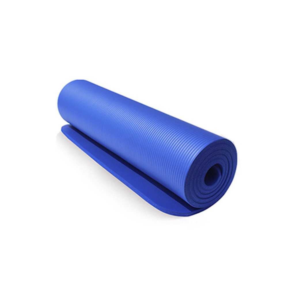 Esterilla de Yoga NBR de 1830x610x10mm, antideslizante, gruesa, multifuncional, para Fitness, Fitness, gimnasia, Pilates: blue yoga mat