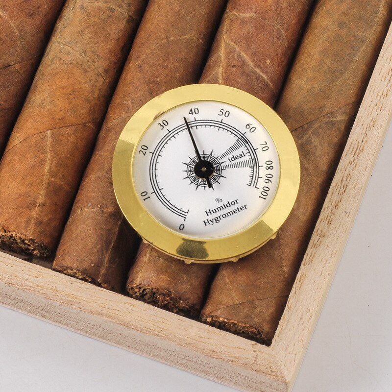 50mm Mini Cigar Hygrometer High-precision Household Inlaid Mechanical Hygrometer For Cigar Box, Piano Box, Guitar ,baby Room