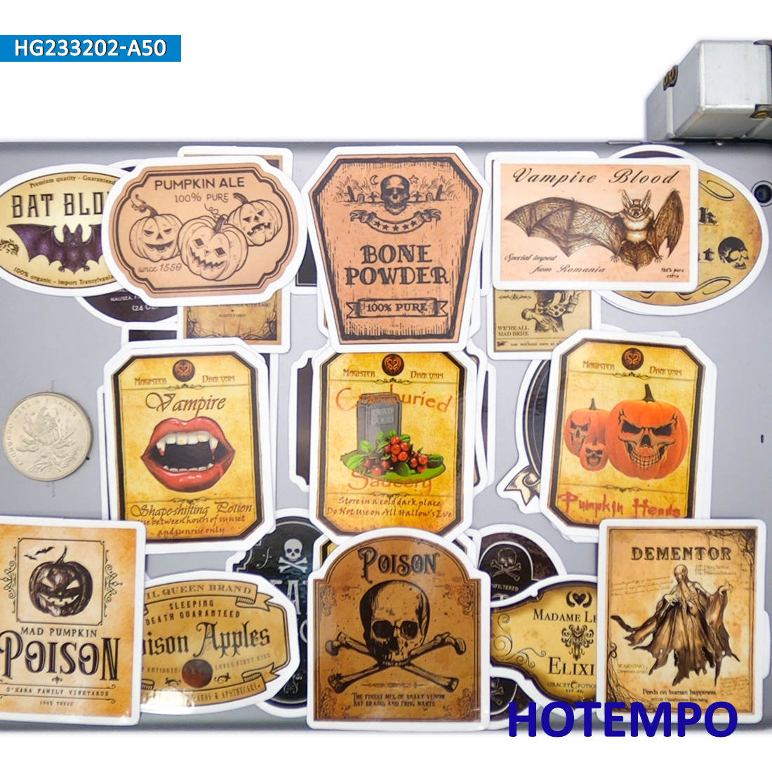 20/30/50 Stück, retro-Alchemie, Lustiges Halloween, Zaubertrank Etiketten Aufkleber, für Flasche, Sammelalbum, Gepäck, Telefon, Laptop, Auto, Motorrad, Fahrrad, Tasse, Tagebuch, Aufkleber Spielzeug