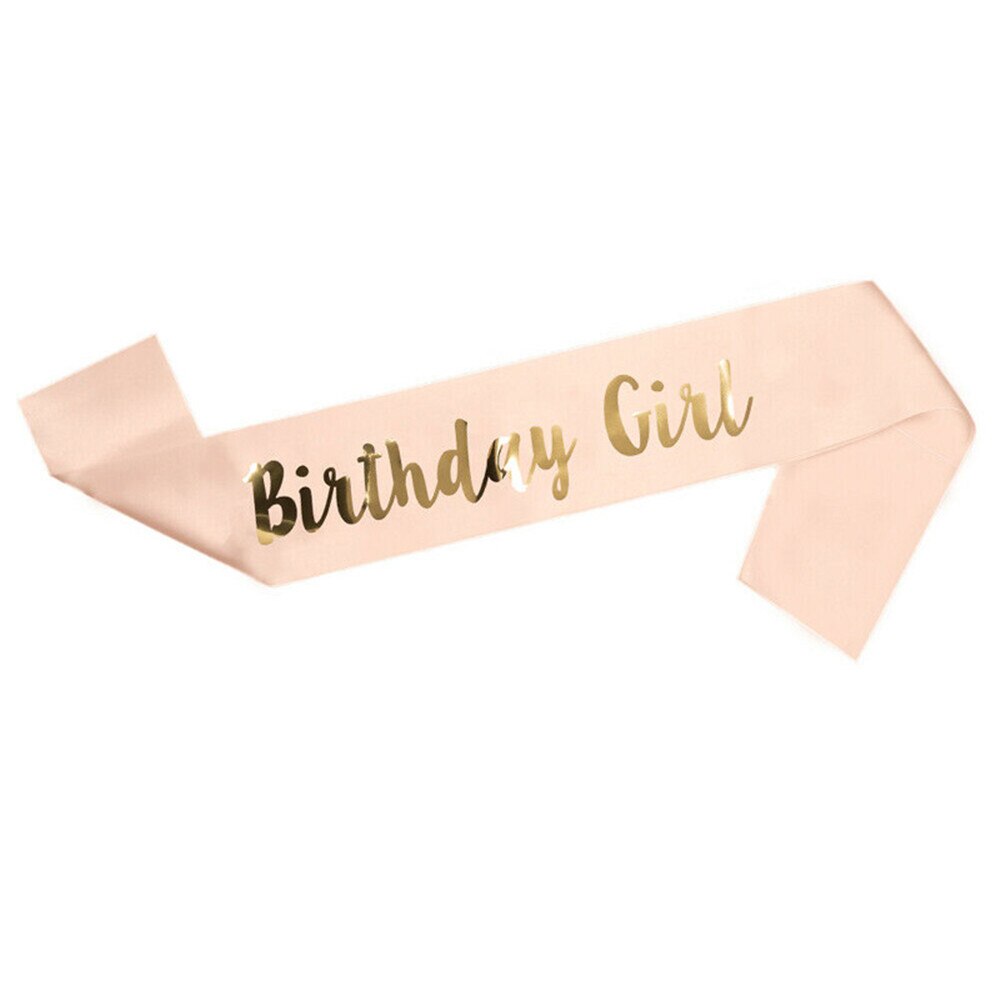 Happy Birthday Sash 16/18/21st/30/50/60th Birthday Girl Sashes Rose Gold Party: girl