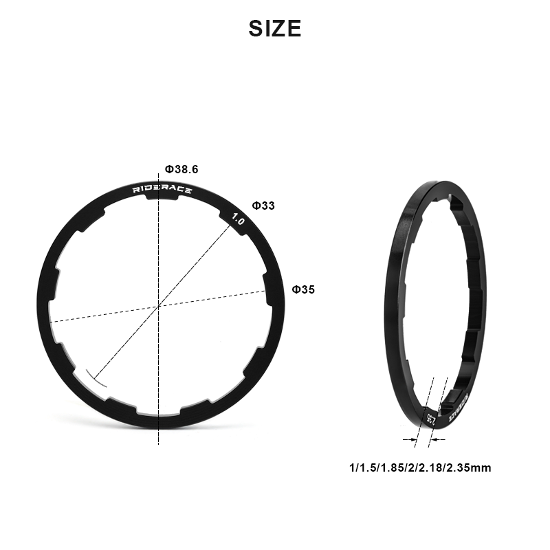 Arandela de buje de bicicleta, junta de 1/1, 5/1,85/2/2,18/2,35mm para 7 8 9 10 11 velocidades, espaciador de volante de Cassette para bicicleta de montaña y carretera, 3 uds.