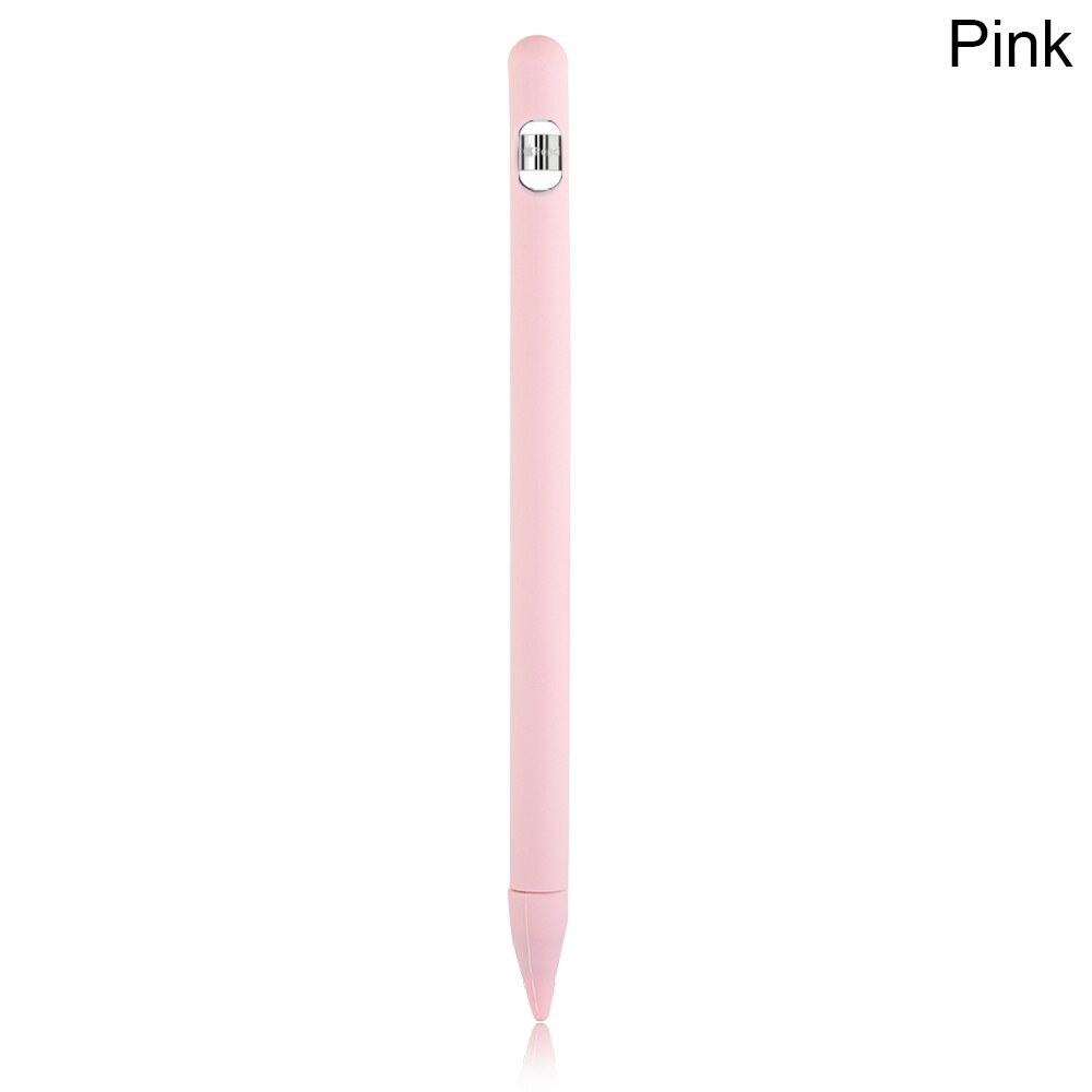 1 Pcs Soft Pen Silicone Case Nib Cover Sleeve Wrap Tip Holder Connector Strap For Apple Pencil iPad Pro Candy Color Non Slip: pink