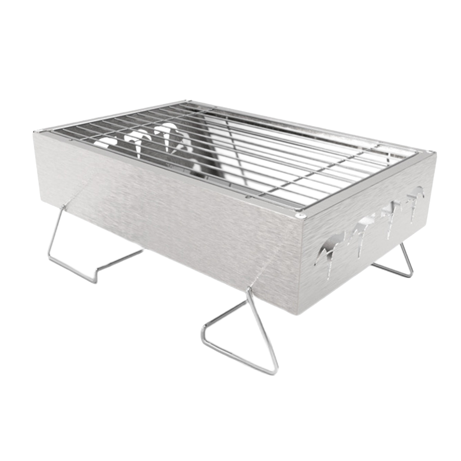 Draagbare Mini Bbq Houtskool Grill Vouwen Rvs Grill Voor Camping Outdoor Barbecue Roker Grill Outdoor Houtskool Grill