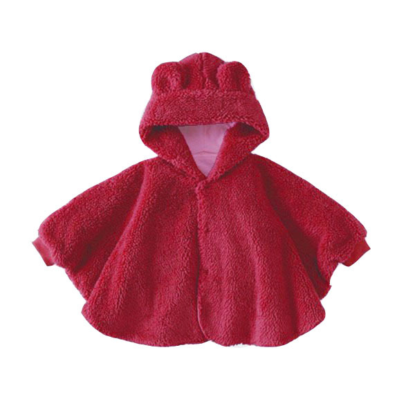 IYEAL Baby Cotton Bear Cloak Baby Winter Cloak Infant Baby Outwear Newborn Baby Shawls Jacket Red Cloak