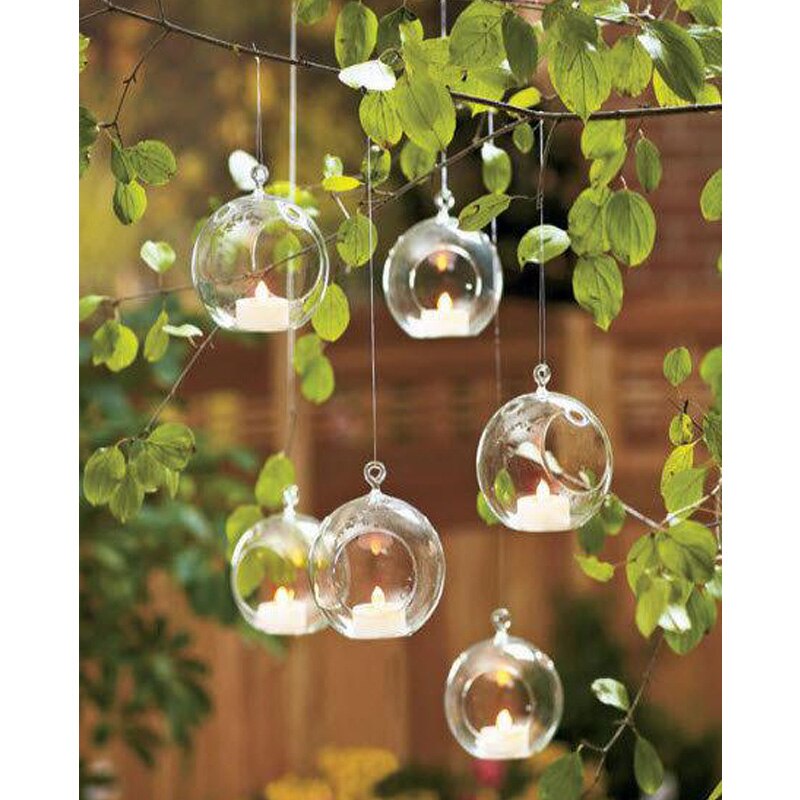 1pc diy wanddecoraties met transparante glazen bolvazen. gebruik water om de vaas te laten groeien. micro landschapsfles, kaarsenhouder, woondecoratie.