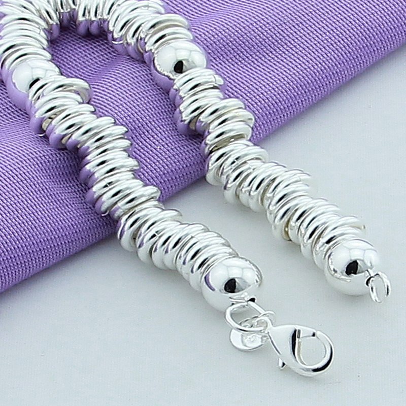 Nouveauté 925 argent Multi cercle perle Bracelet femmes Bracelets porte-bonheur bijoux fins