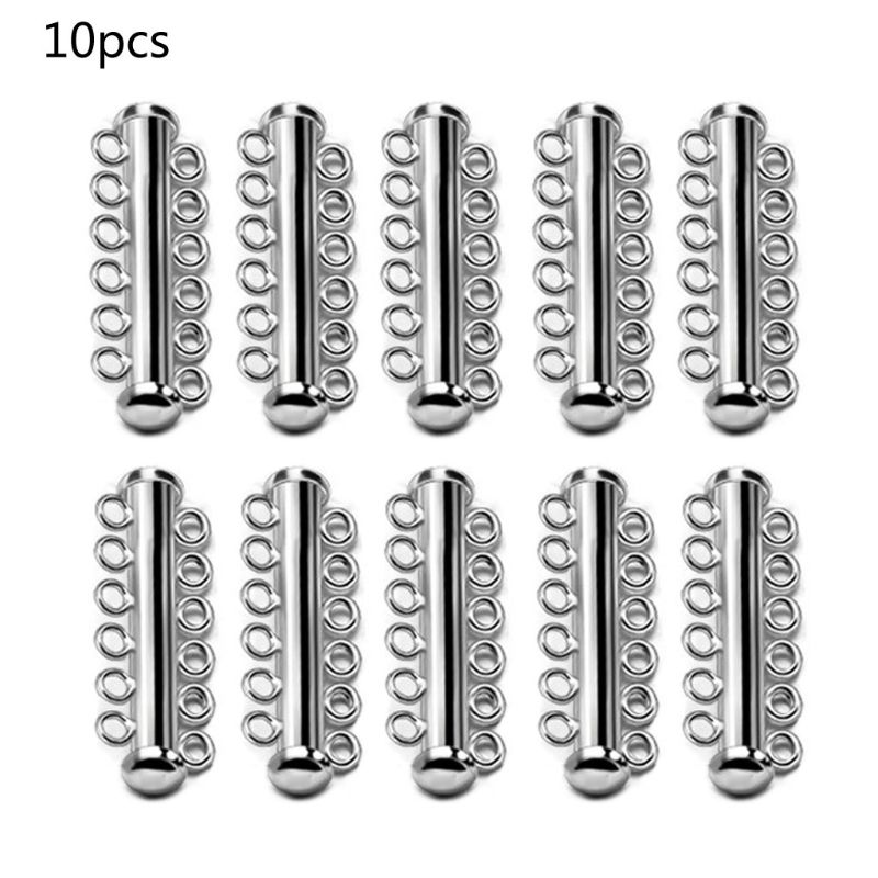 10Pcs Layered Armband Halsketten Rutsche Starke Magnetische Haken Rohre Schloss Rhodium Überzogene Schnalle Haken Schmuck Erkenntnisse: S-6