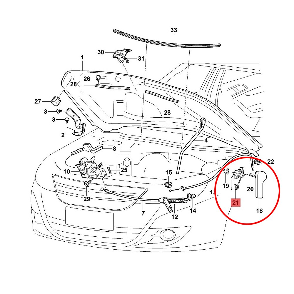 1J1823533C Hood Release Lever Grip Handle & Bracket For VW Jetta Passat Golf 4 5 6 Polo Skoda Octavia 2 Fabia Seat Ibiza 4 5