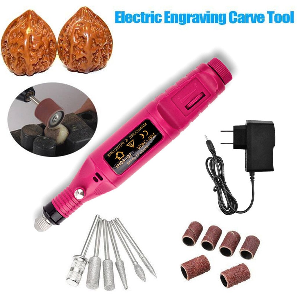 15 Pcs/set DIY Engraving Engraver Pen Carve Tool for Jewelry Metal Glass EU Plug #YL10