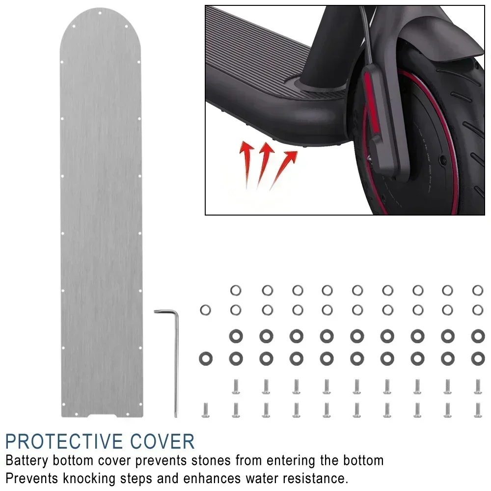 Battery Bottom Cover For Xiaomi 4 Pro Electric Scooter Stainless Steel Waterproof Chassis Shield Kickscooter Bottom Cover Parts