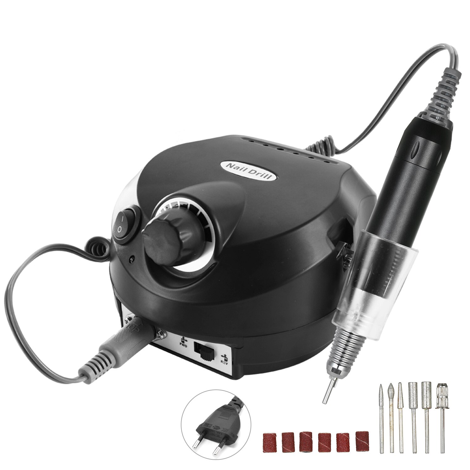 Máquina Eléctrica de 30000RPM para taladrar uñas, máquina eléctrica para limar uñas, pulidora, Kit de manicura, taladro para pedicura: Rosa / EU