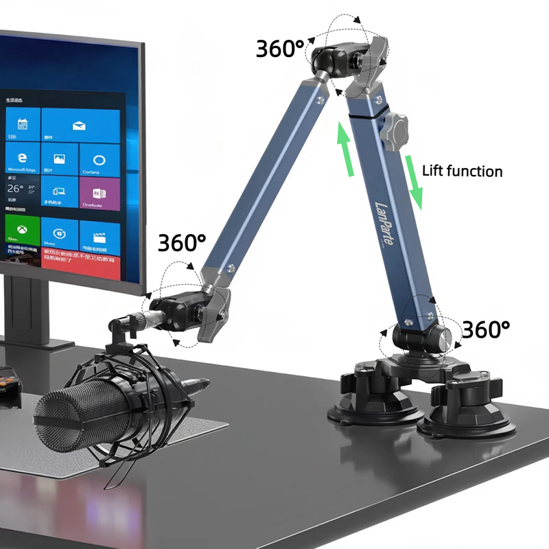Mikrofonarm-Mikrofonständer für Blau Yeti FIFINE bin8 K669B HyperX QuadCast SoloCast beim2020 Shure SM7B MV7 und andere Mikrofonen