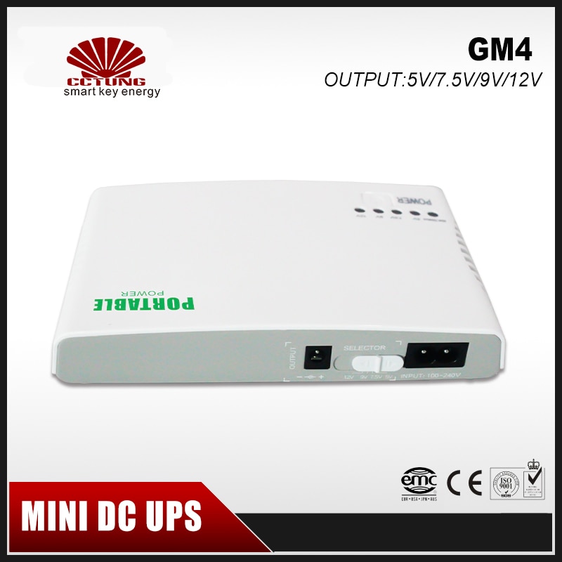 Mini Portable UPS 5V/9V/12V DC Output Online Power Supply With Lithium Battery Max 6hours Backup Time for CCTV & Modem Equipment