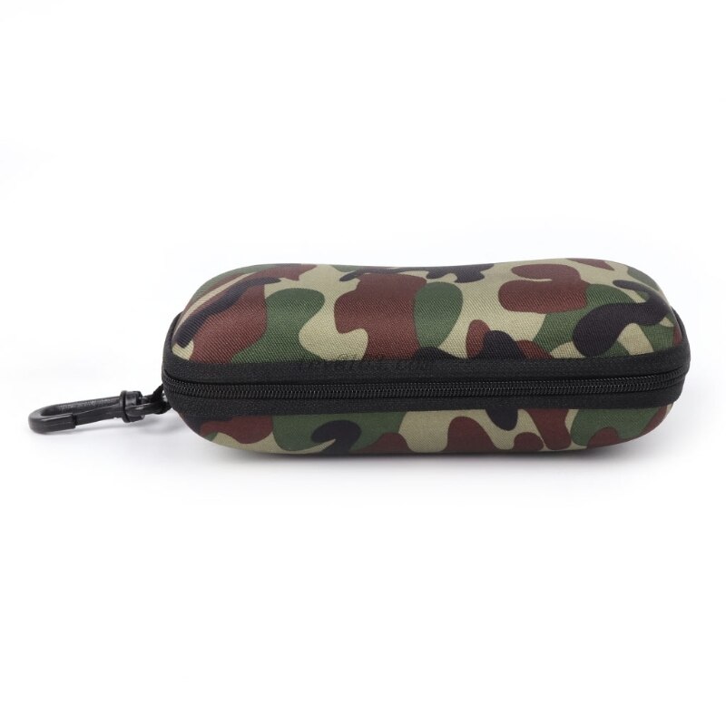 Glazen Doos Zonnebril Case Camouflage Opslag Protector Rits Unisex Container # J