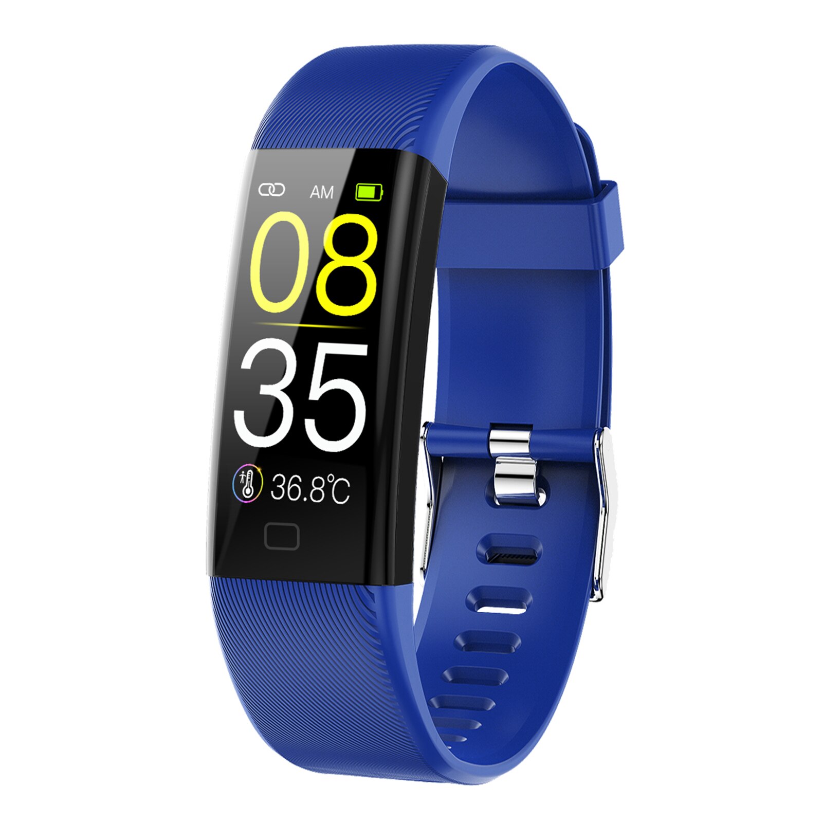 Health Bracelet Heart Rate Blood Pressure Smart Band Fitness Tracker Smartband Wristband for Smart Band Devices for Men Women: Blue