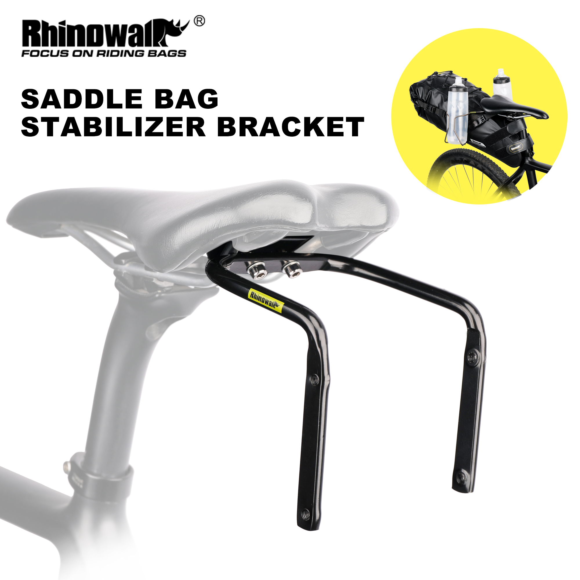 Rhinowalk siodełko robić roweru stabilizator wspornik aluminiowy bagażnik rowerowy torba uchwyt montażowy góra bagażnik akcesoria rowerowe