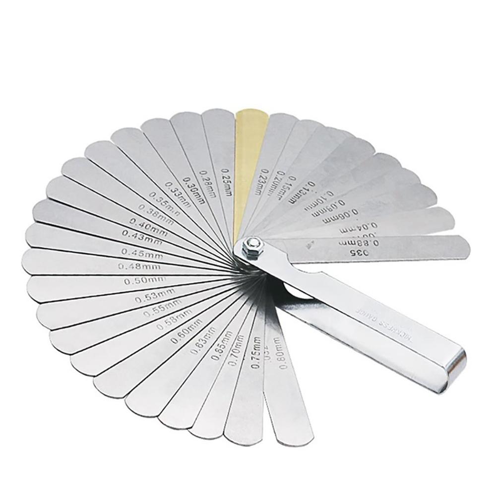 32PCS Blades Universal Thickness Gauge Set Metric Gauge Stainless Steel Feeler Gauges High Accuracy Gap Measuring Tool