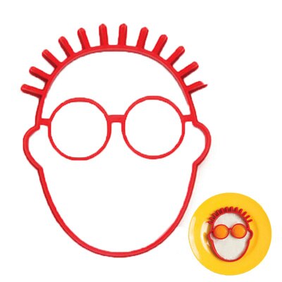 Interessante siliconen eierring antiaanbakpan gebakken eivorm diy ontbijtei gebakken pannenkoekvorm konijn keukengereedschap: Clown