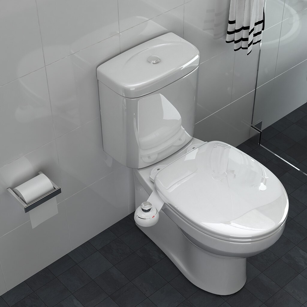 Atalawa Ultra Slim Toilet Bidet Seat Attachment Non Electric Muslim Shattaf Sprayer for Personal Hygiene, Fresh Water Spray