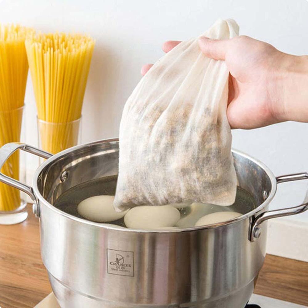 1pc store muslin-snøre genanvendelige opbevaringsposer til sæbeurter te krydderi kaffesæber husholdningsartikler 25*20cm holdbare