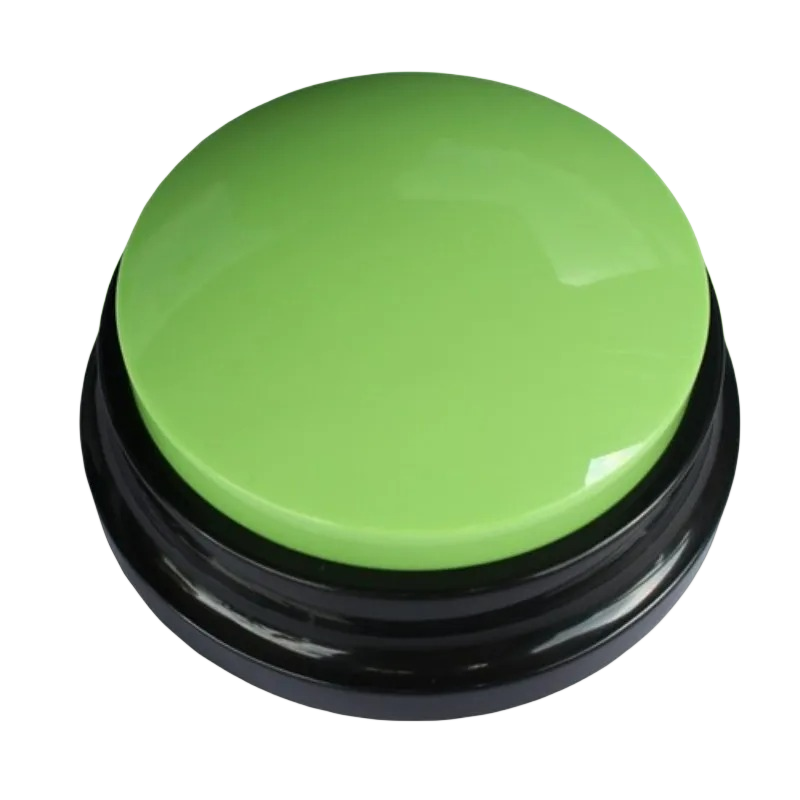 Dog Communication Buttons Voice Recording Button for Pet Training Buzzer 30 Second Record Playback Funny for Talking Pet: green