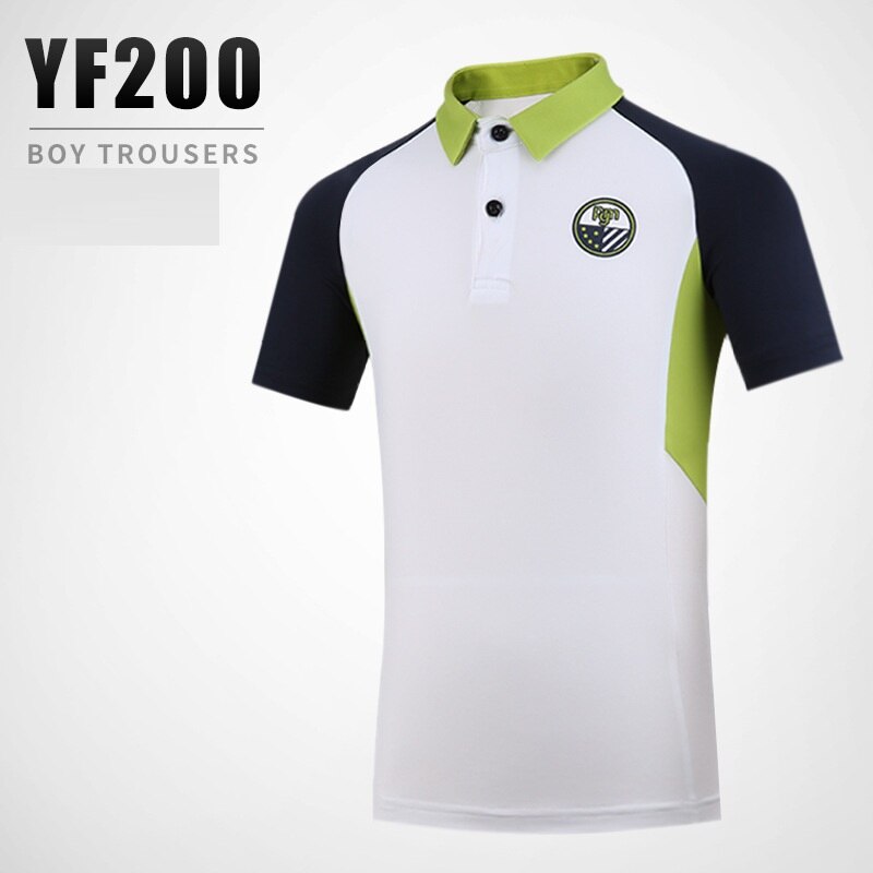 Pgm adolescent garçons vêtements costumes été enfants à manches courtes t-shirt haut Stretch Shorts sport vêtements de golf D0784: Shirt / XL