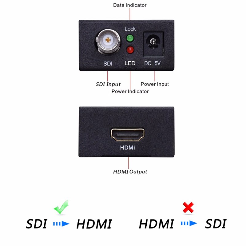 Wiistar Mini HD 1080 P 3G sdi zu hdmi Converter Box Unterstützung HD-SDI/3G-SDI Signale sdi2hdmi sdi zu hdmi konverter adapter