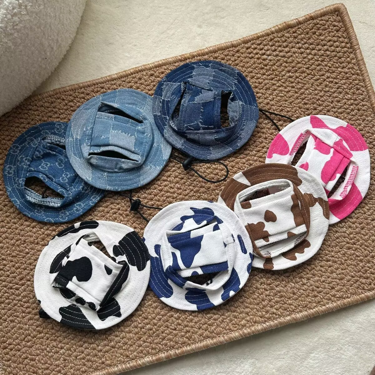 Pet Hat Cat Bucket Hat Dog Sun Hat Pet Accessories Suitable for Small and Medium Dogs and Cats