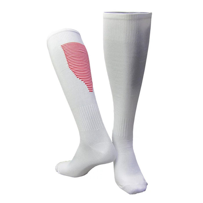 Summer Men Women Adult Thin Sport Volleyball Rugby Soccer Football Socks Above Knee High Long Stockings Leggings Breathable: CDP512 white red