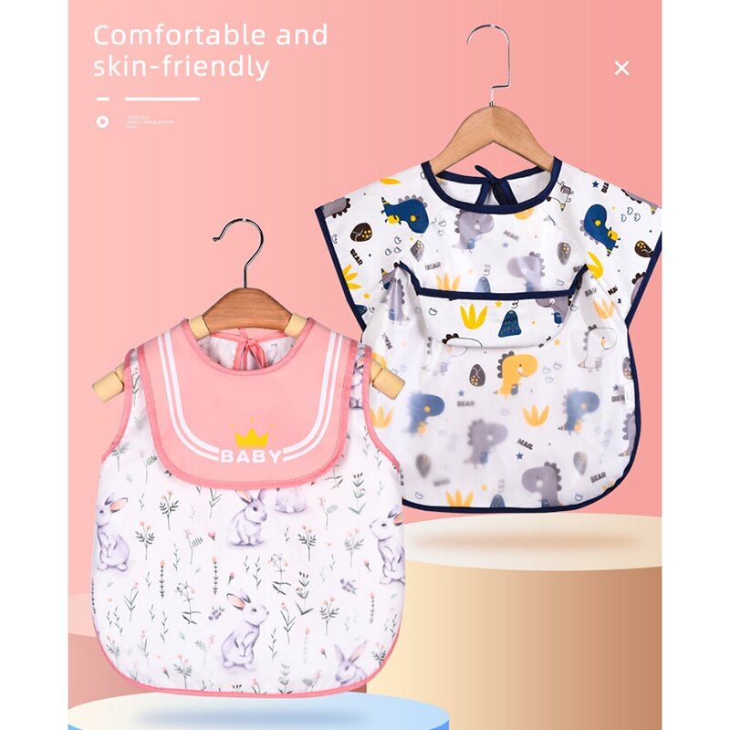 Bavoir imperméable pour bébé, , mignon, imprimé de dessin animé, fille et garçon, tablier à déjeuner, alimentation
