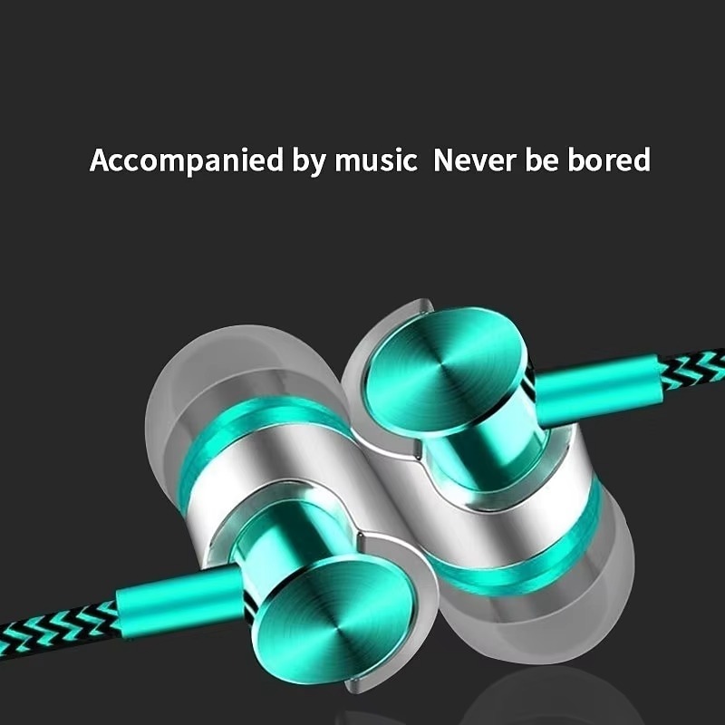 3,5 mm kabelgebundener In-Ear-Kopfhörer, In-Ear-Kopfhörer mit Geräuschunterdrückung, ergonomisches , HiFi-Stereo-Sportmusik-Kopfhörer für Mobiltelefone
