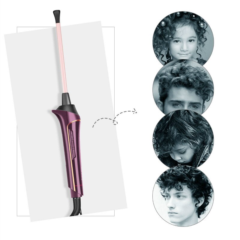 Plancha rizadora de cerámica, herramienta de estilismo para el cabello, rizador de cabello, varita rizadora eléctrica, rizador de cabello, pinzas pequeñas y delgadas