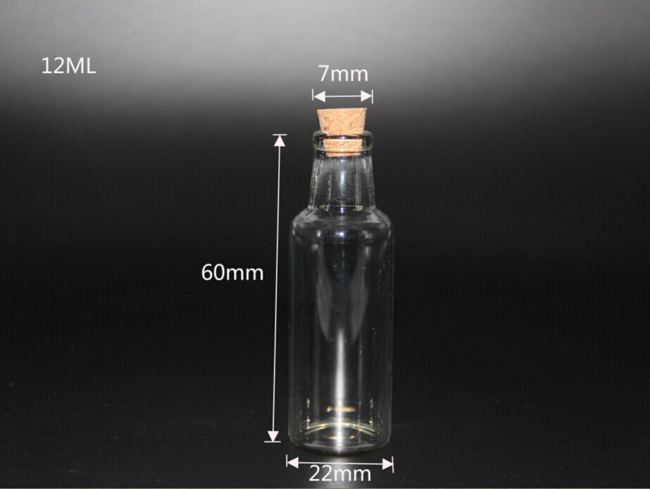 1 stk 12/15/25/ 35ml glasflasker ønskeflaske tomme flasker prøveopbevaring gør-det-selv dekoration håndværk driftflaske krukker bryllupsindretning