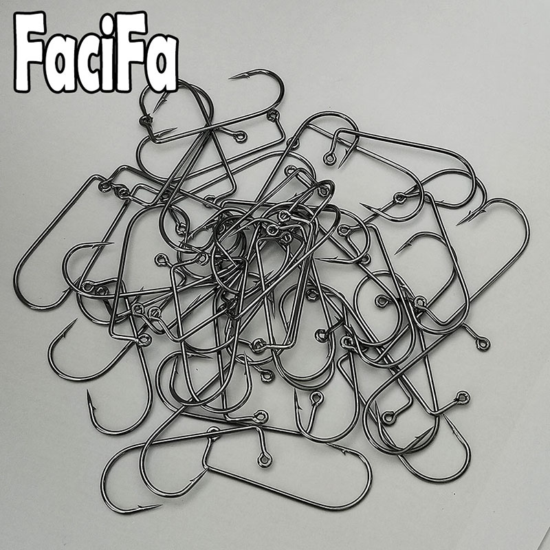 100 stks 90 Graden Jig Vliegbindset Sterke Draad Zoutwater Zoetwater Vis Haak Aberdeen jig vissen maat 6 4 2 1 1/0 tot 4/0 #