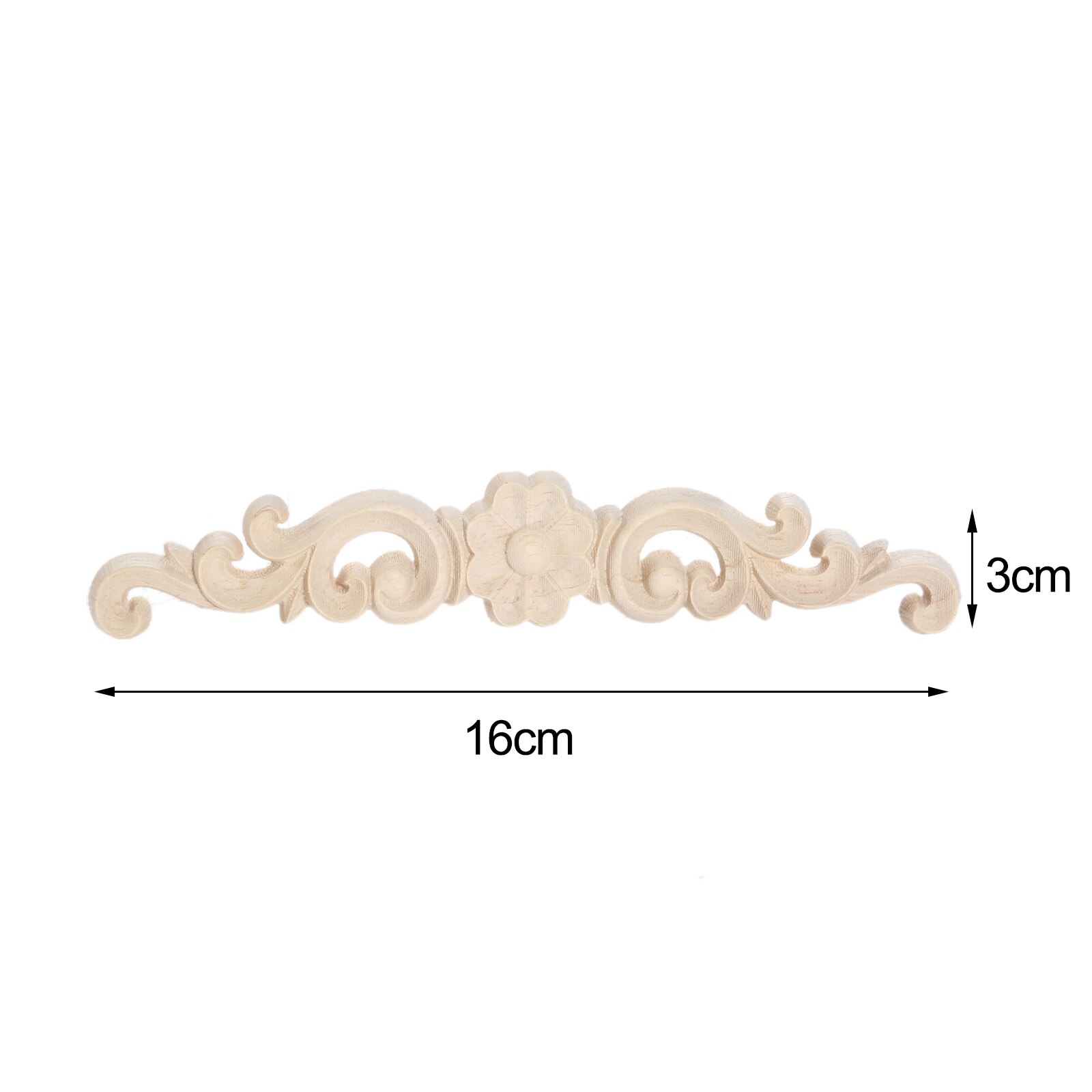 1 pc classical carved crafts Natural wooden decals Decorative items Unpainted wooden mouldings Home For furniture cabinets
