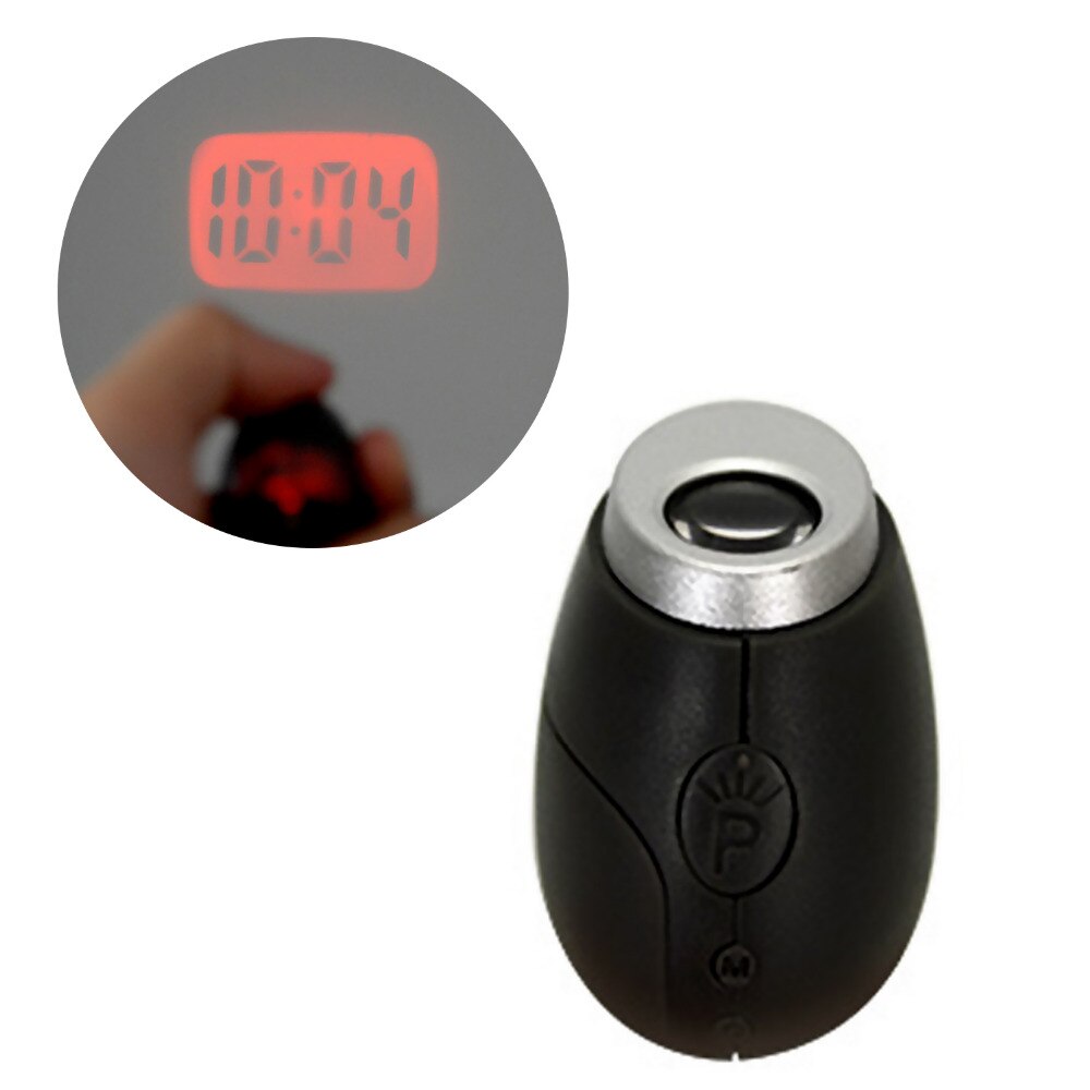 Gosear Mini Draagbare Projectie Klok LED Digitale Tijd Licht met Sleutelhanger Sleutelhanger Sleutelhanger voor Muur Plafond Projector Reizen