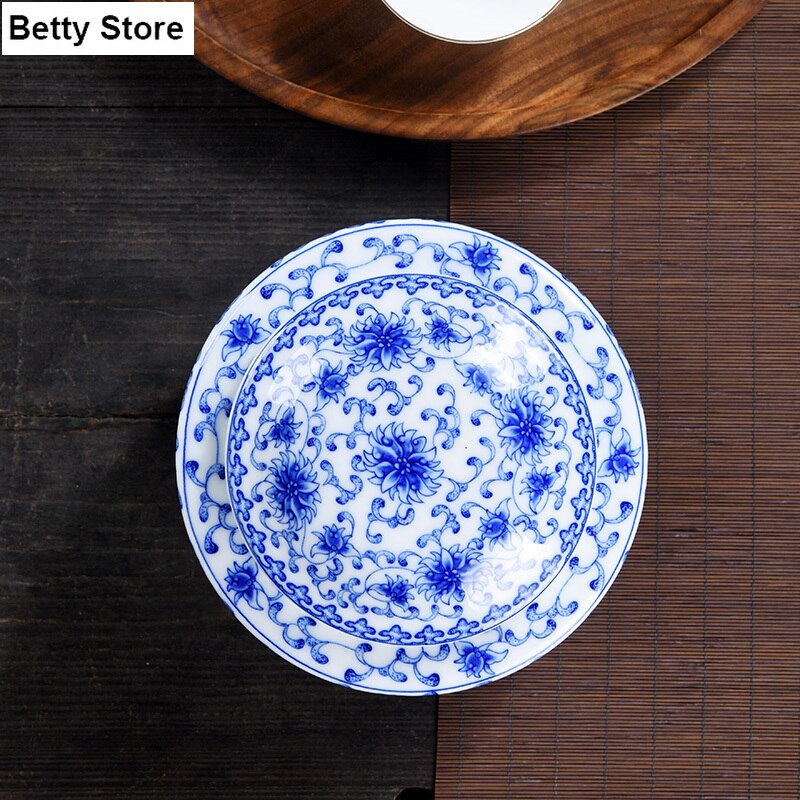 Cilindrische Draak Keramische Thee Caddy Reliëf Bloem Verzegeld Opslag Jar Huishoudelijke Snoep Moer Opslag Jar Container Art Decoratie