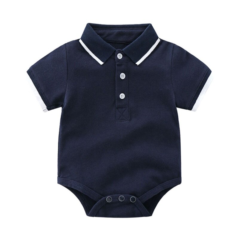Bobora – combinaison en coton pour bébés garçons, barboteuse à manches courtes, couleur unie, mignon: DL / 3M