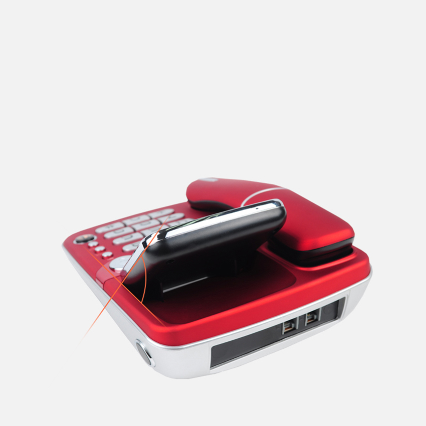 Thuis Vaste Telefoon Met Caller Id, Desktop Telefoon Vaste Voor Ouderen Met Backlit Grote Lcd-scherm, lederen Handset, Blacklist