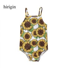 Et stykke børn baby pige solsikke havfrue badetøj bikini badedragt badedragt soldragt kostume strandtøj