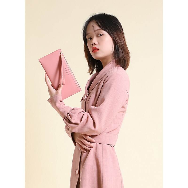 Colorful Wristband Women Long Wallet Simple Female Wallets Clutch Lady Purse Zipper Phone Pocket Card Holder Ladies Carteras