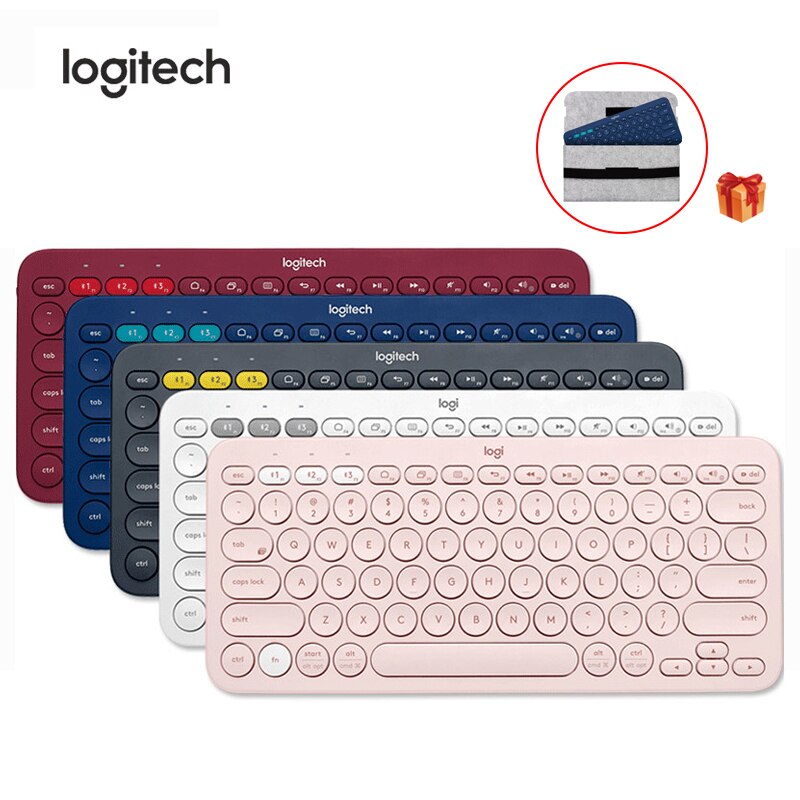 Logitech Wireless Keyboard K380 Bluetooth Toetsenbord Cover Draagbare Leuke Mute Kantoor Multi-color Voor Ipad Mac Android Ios