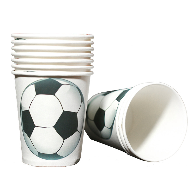 Voetbal Verjaardagsfeestje Decoratie Voetbal Thema Servies Cake Topper Achtergrond Ballon Voor Kinderen Verjaardagsfeestje Decoraties