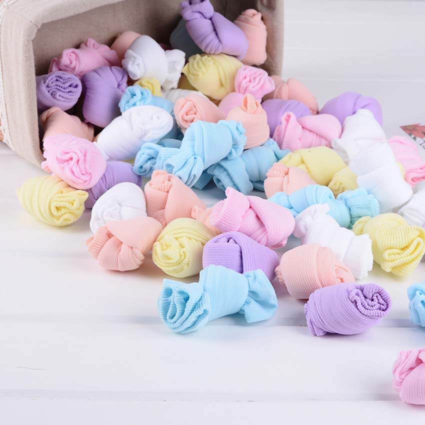 10 Paren/pak Snoep Kleur Babysokjes Dunne Zomer Sokken Kinderen Baby Jongens Meisjes Bebe Meias 0-3-9 jaar