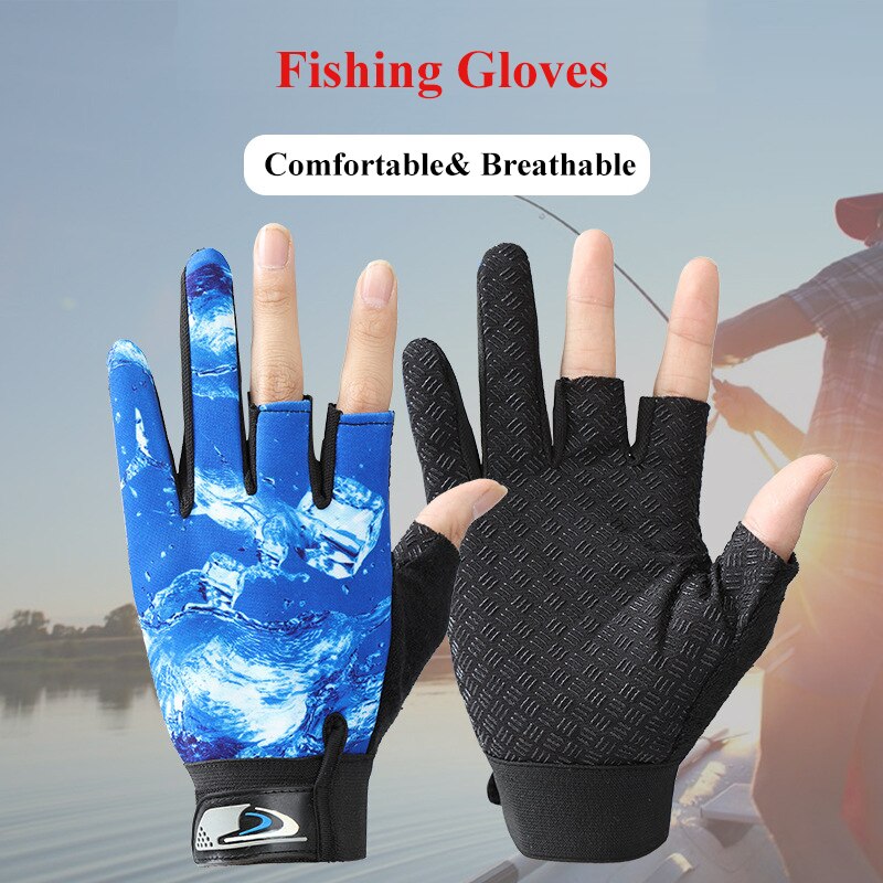 Daiwa 3 Finger schneiden Angeln Handschuhe Professionelle Angeln Schutz Handschuhe draussen Wandern Anti-Unterhose Handschuhe eins Größe